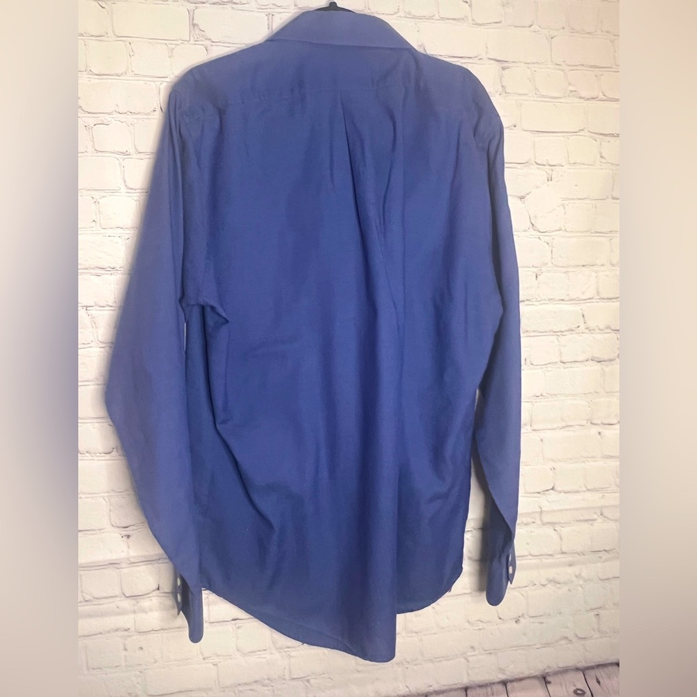 Van Heusen Men’s Long Sleeve Blue Dress Shirt - Picture 3 of 4